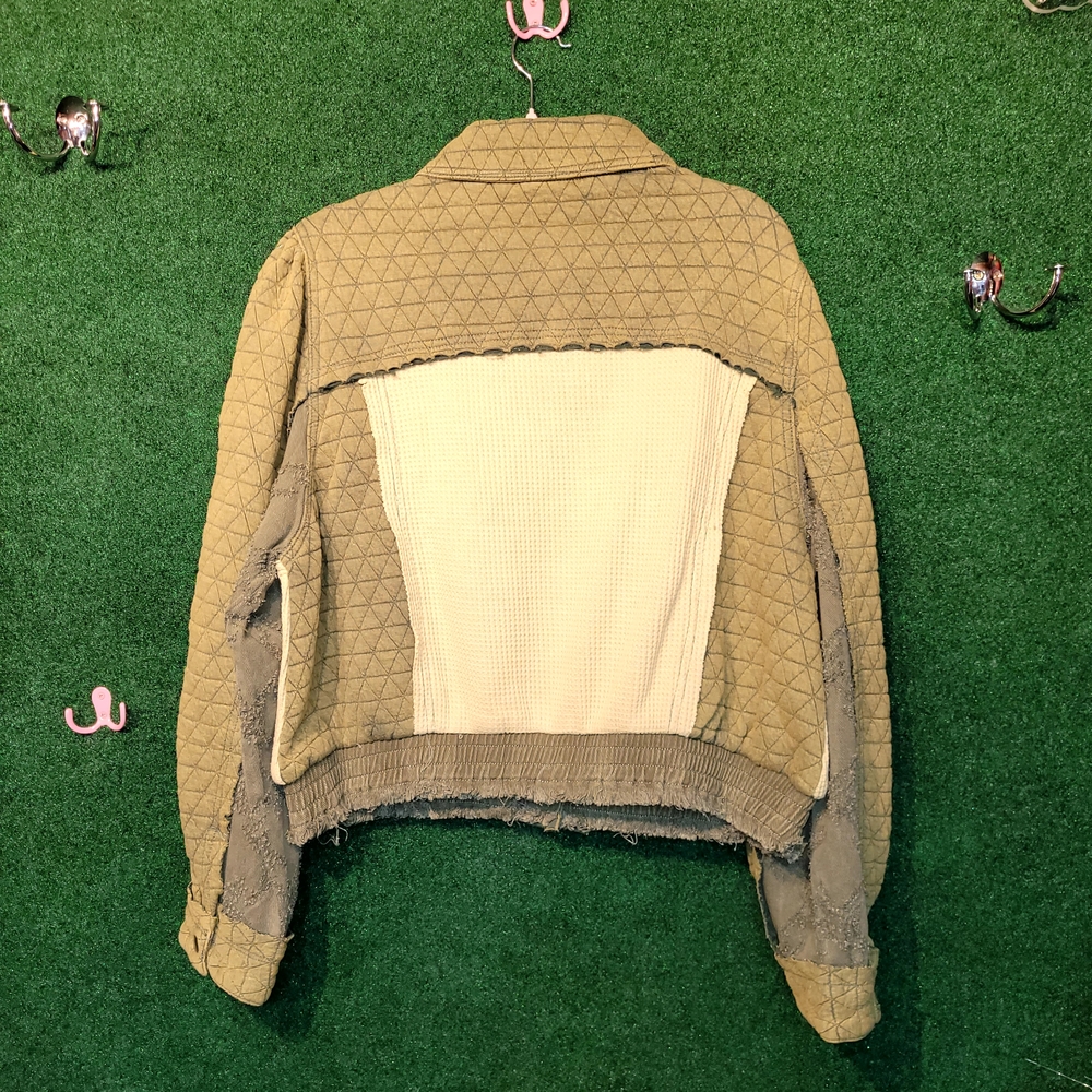 906 New Pol Embroidered Olive Green Jacket - Picture 2 of 2